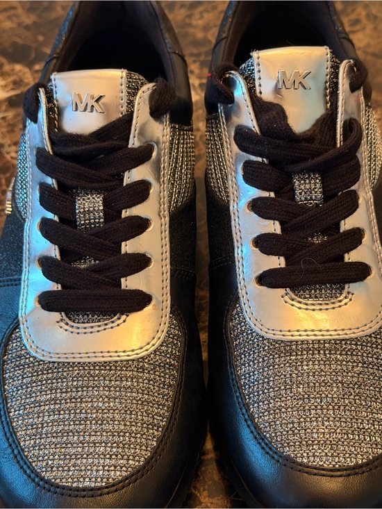 MICHAEL Michael Kors Shoes - MICHAEL Michael KorsSneakers Size 6.5 Black Silver Glitter Athletic Shoes